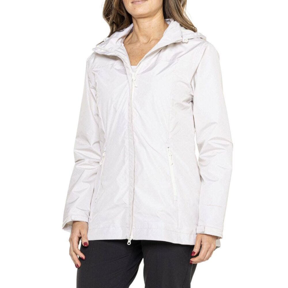 Liv Outdoor Nimbus Birch Geo Hooded Mesh Lined Water Resistant Travel Jacket M